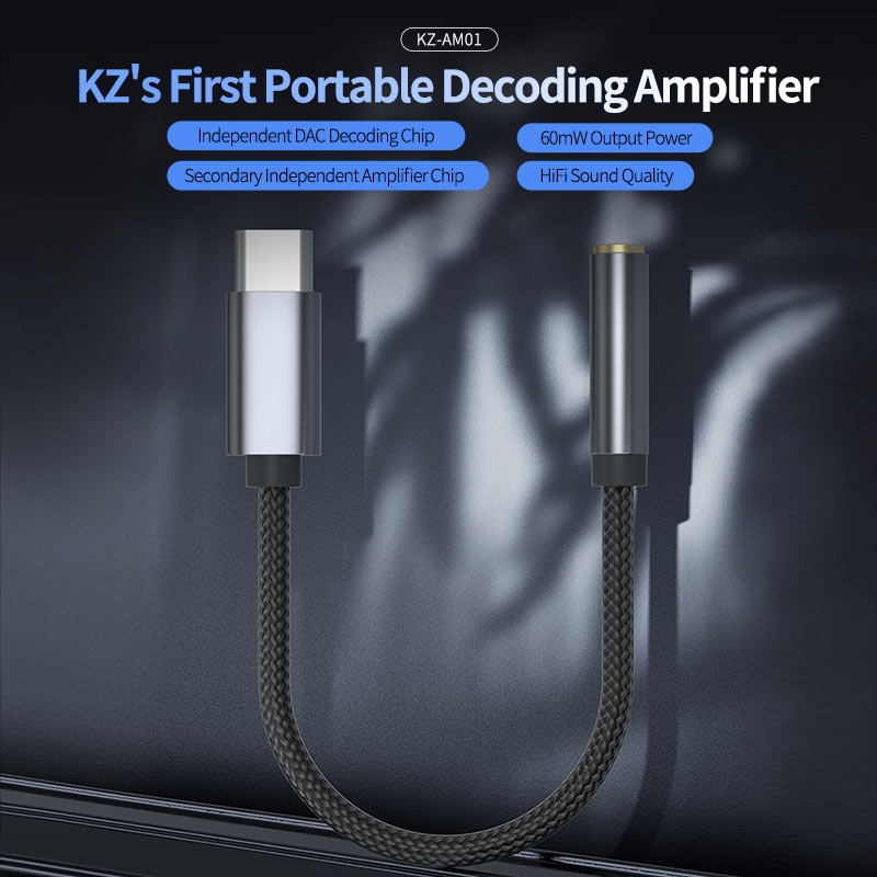 Audio Dac - Kabel Adaptor Audio KZ AM01 Tipe-C
