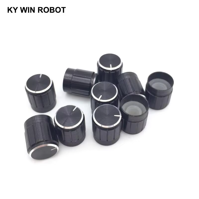 Knob Aluminum - 10 Buah 15*17Mm Potensiometer Aloi Aluminium