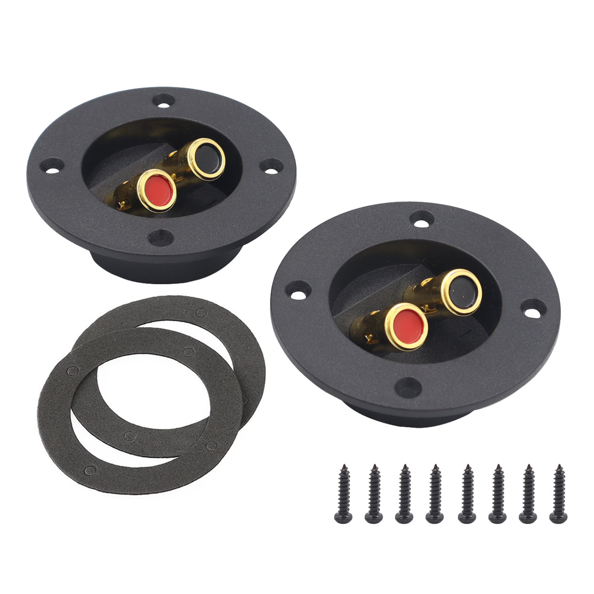 Speaker Terminal - Panel Pemasangan Bulat Terminal Audio Dual