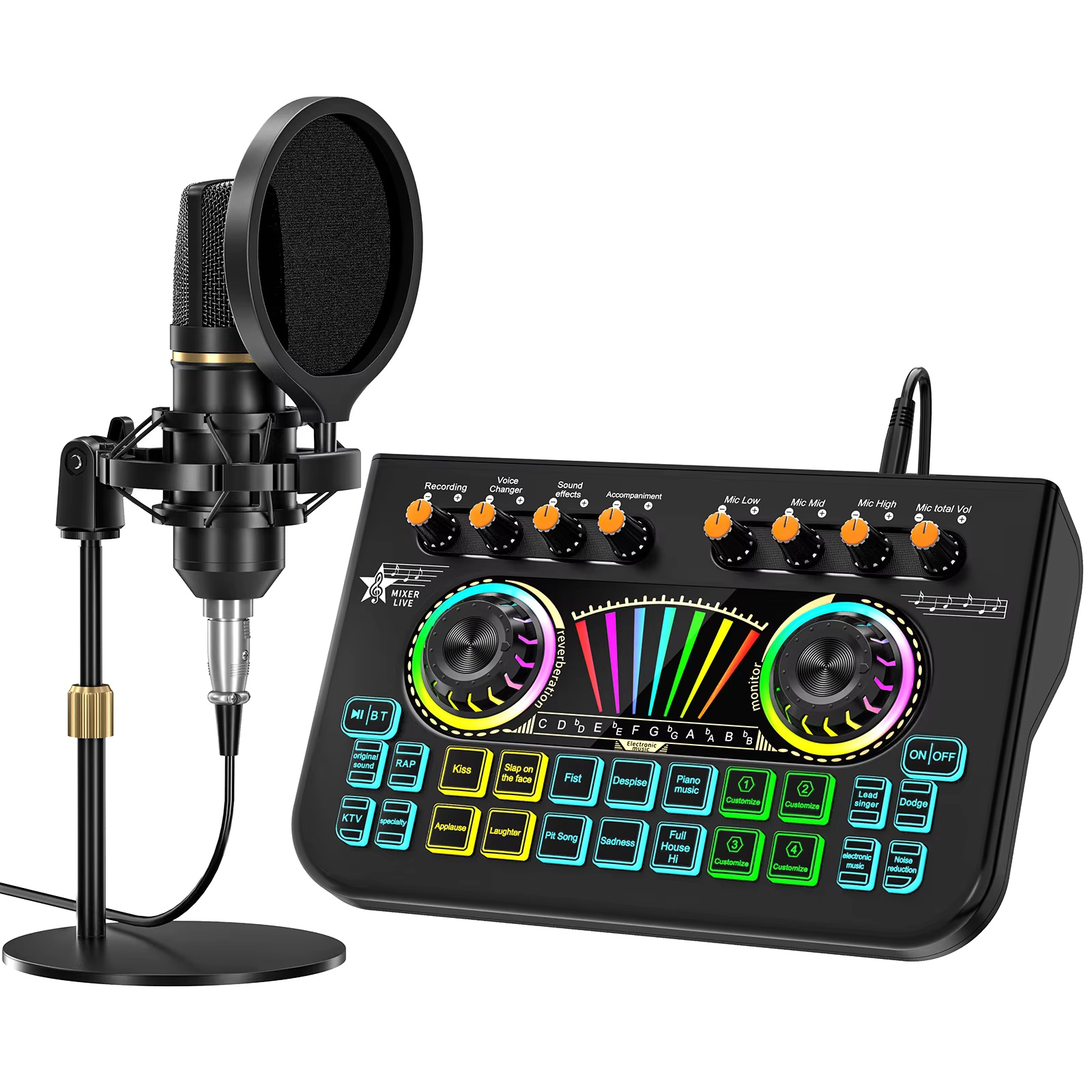 Condenser Microphone Kit - Tenlamp X3 BM800 Paket Mikrofon Podcast