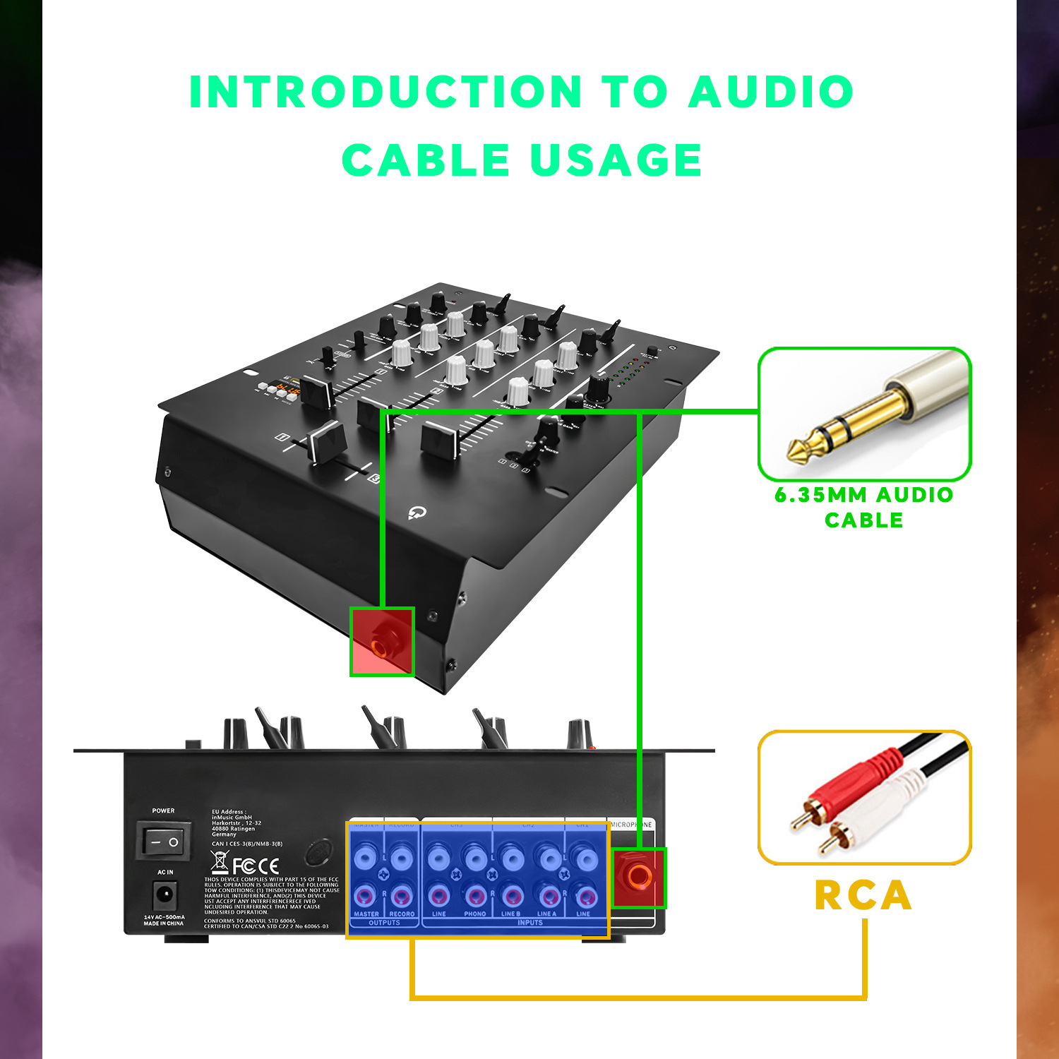 Mixer DJ 4-Channel, Konsol Mix - Audio Interface ulasan dan harga