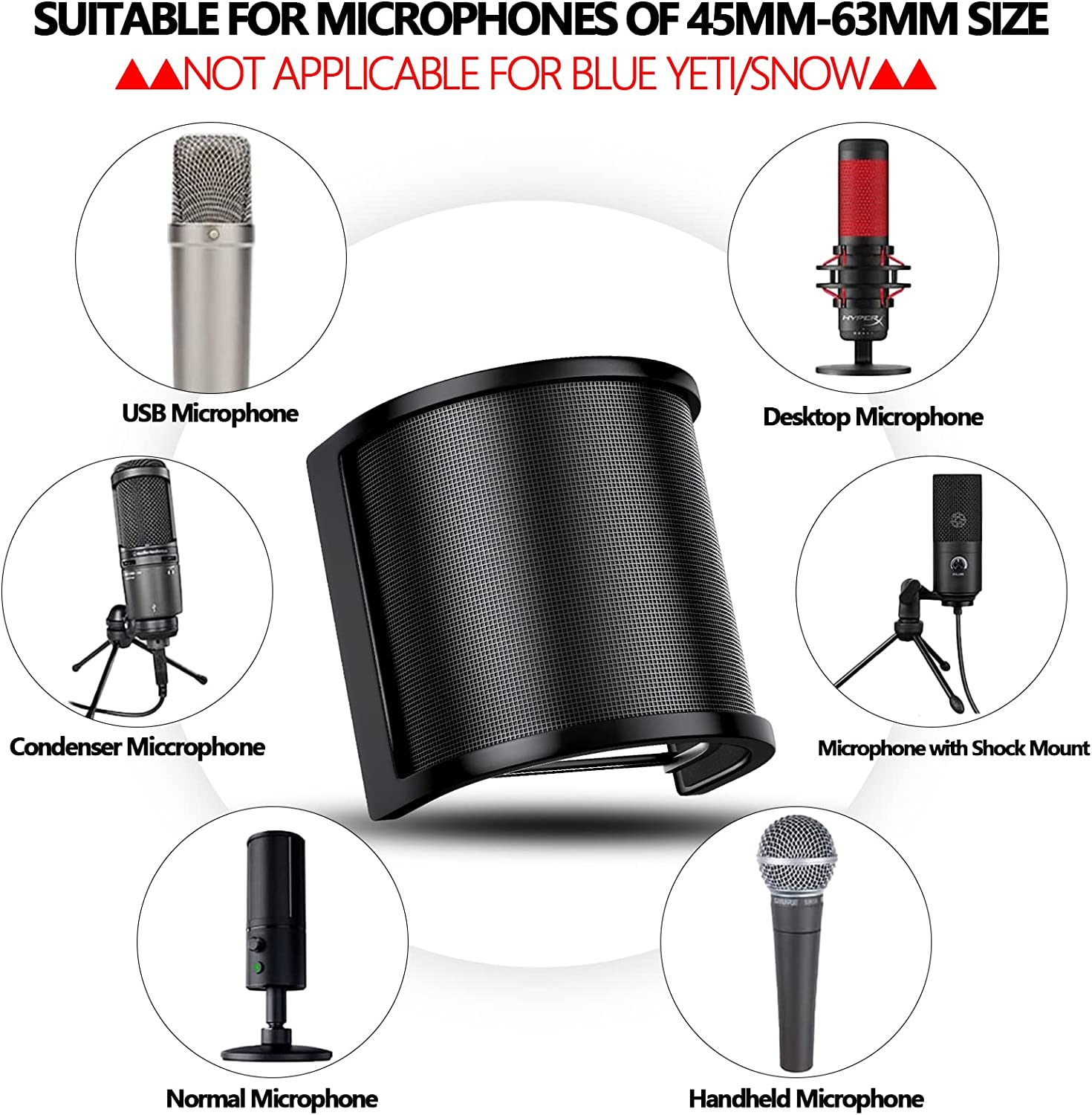 Filter mikrofon Universal Pop  - Ribbon Microphone ulasan dan harga