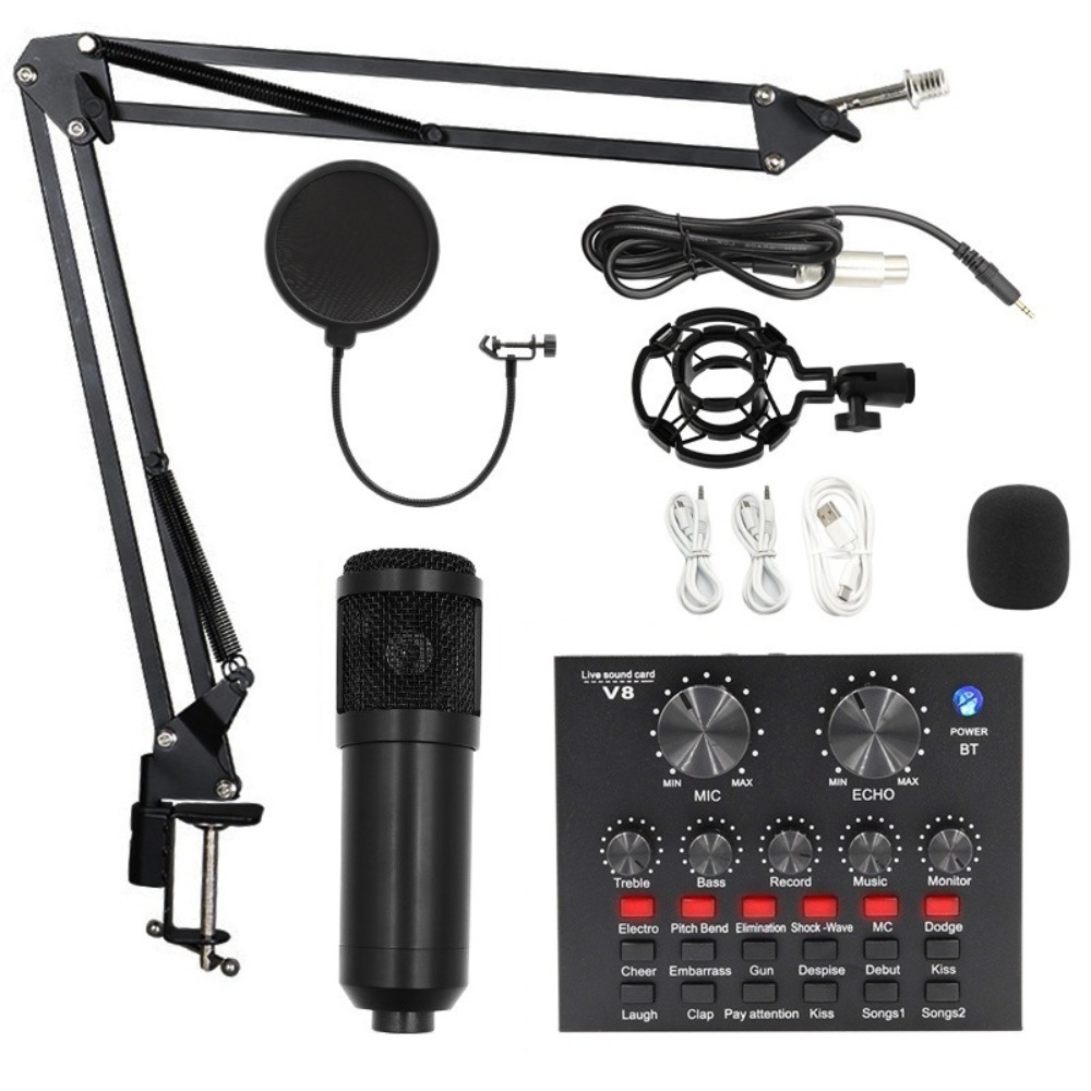 Kit Mikrofon Kondensor BM800 u - Condenser Microphone Kit ulasan dan harga