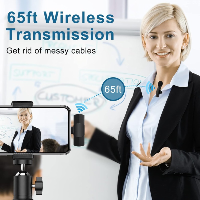Mikrofon Lavalier Nirkabel unt - Condenser Microphone Kit ulasan dan harga