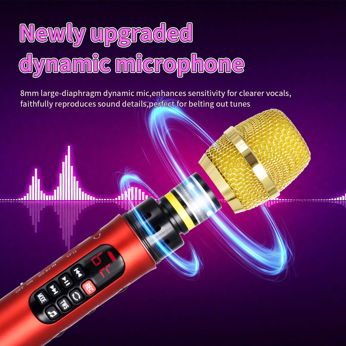 1 Buah Mikrofon Karaoke 28Cm 2 - Condenser Microphone Kit ulasan dan harga